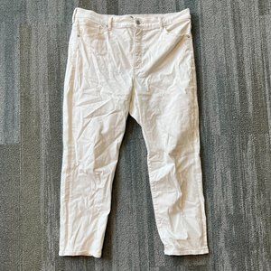 EXPRESS CREAM CAPRIS JEANS ANKLE LENGTH SIZE 16 MID RISE
